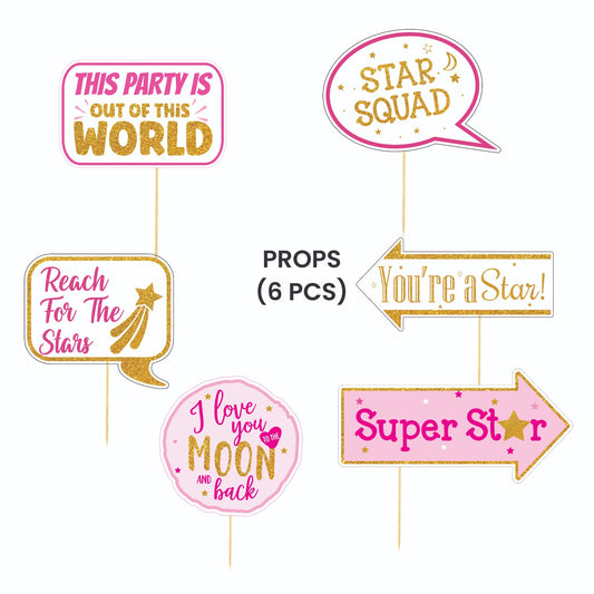 Pink Star Theme – Props Pack (6 pcs)