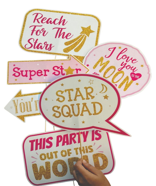 Pink Star Theme – Props Pack (6 pcs)