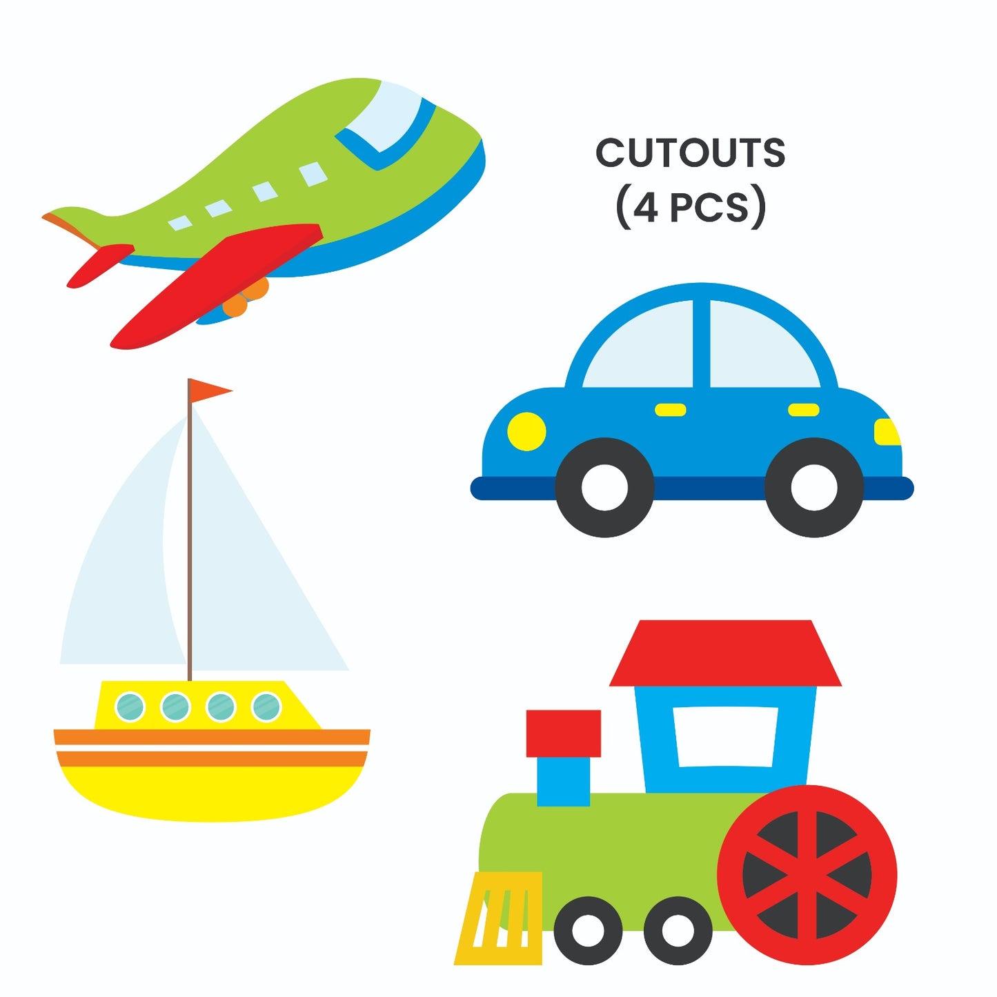Vehicle Theme – Cutout Pack (4 pcs)
