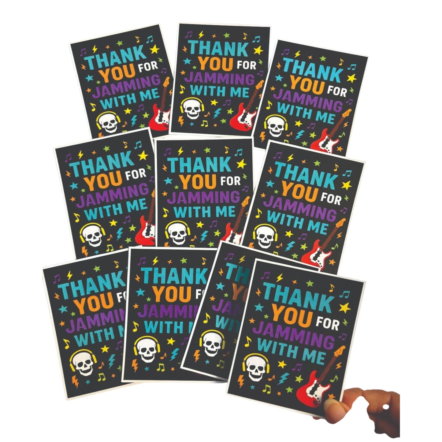 Rockstar theme thank you card