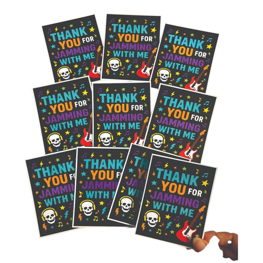 Rockstar theme thank you card