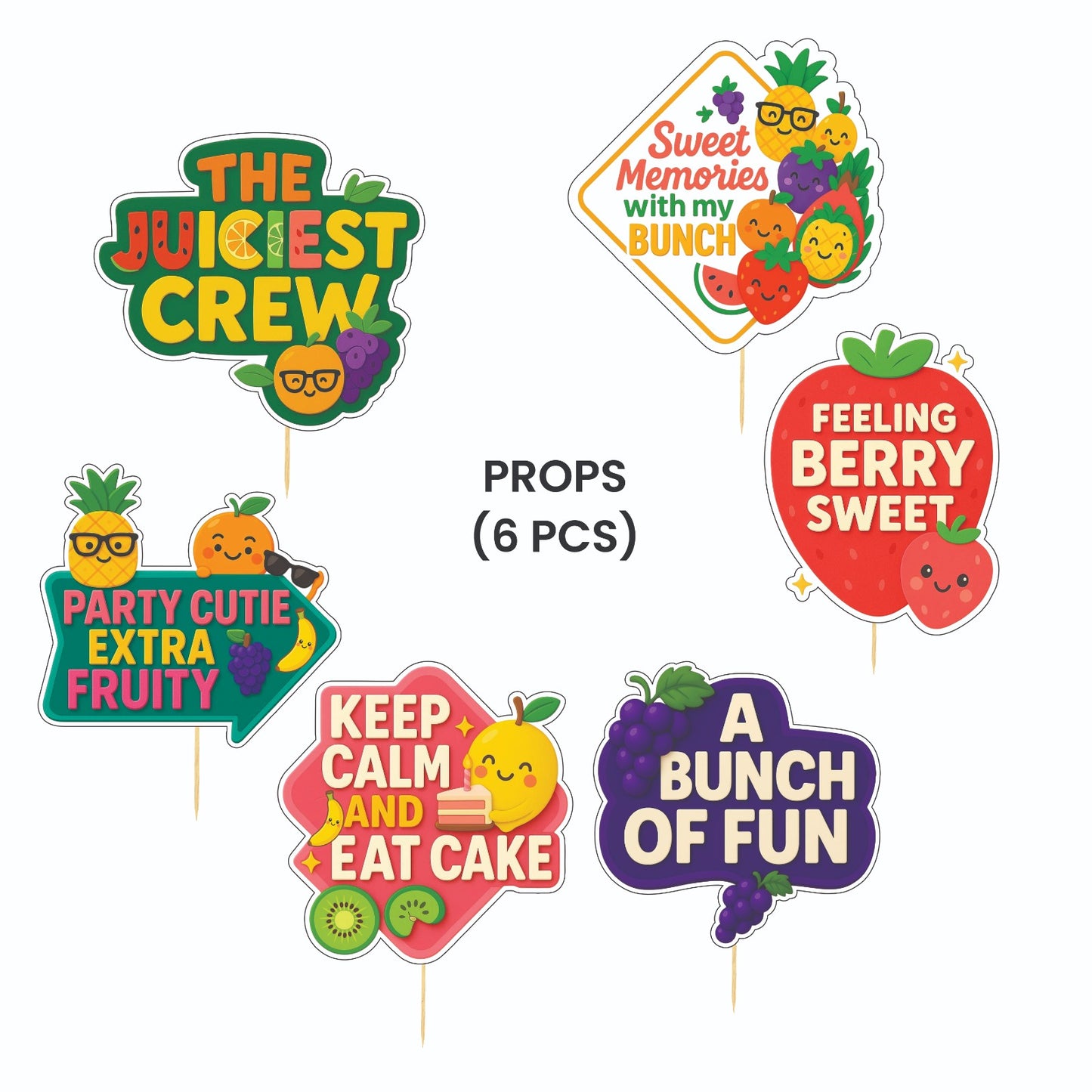 Tutti Frutti Theme – Props Pack (6 pcs)