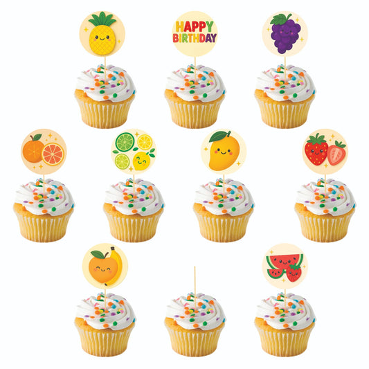 Tutti Frutti theme Cupcake Toppers – Pack of 10 (Copy)