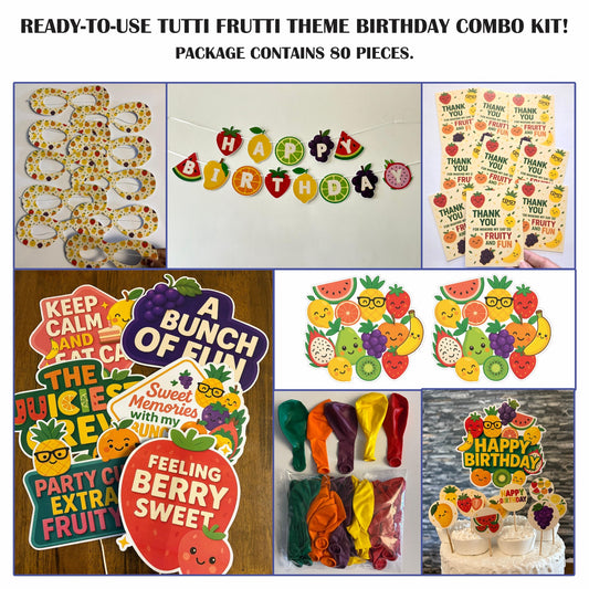 Ready-to-use Tutti Frutti theme birthday combo kit