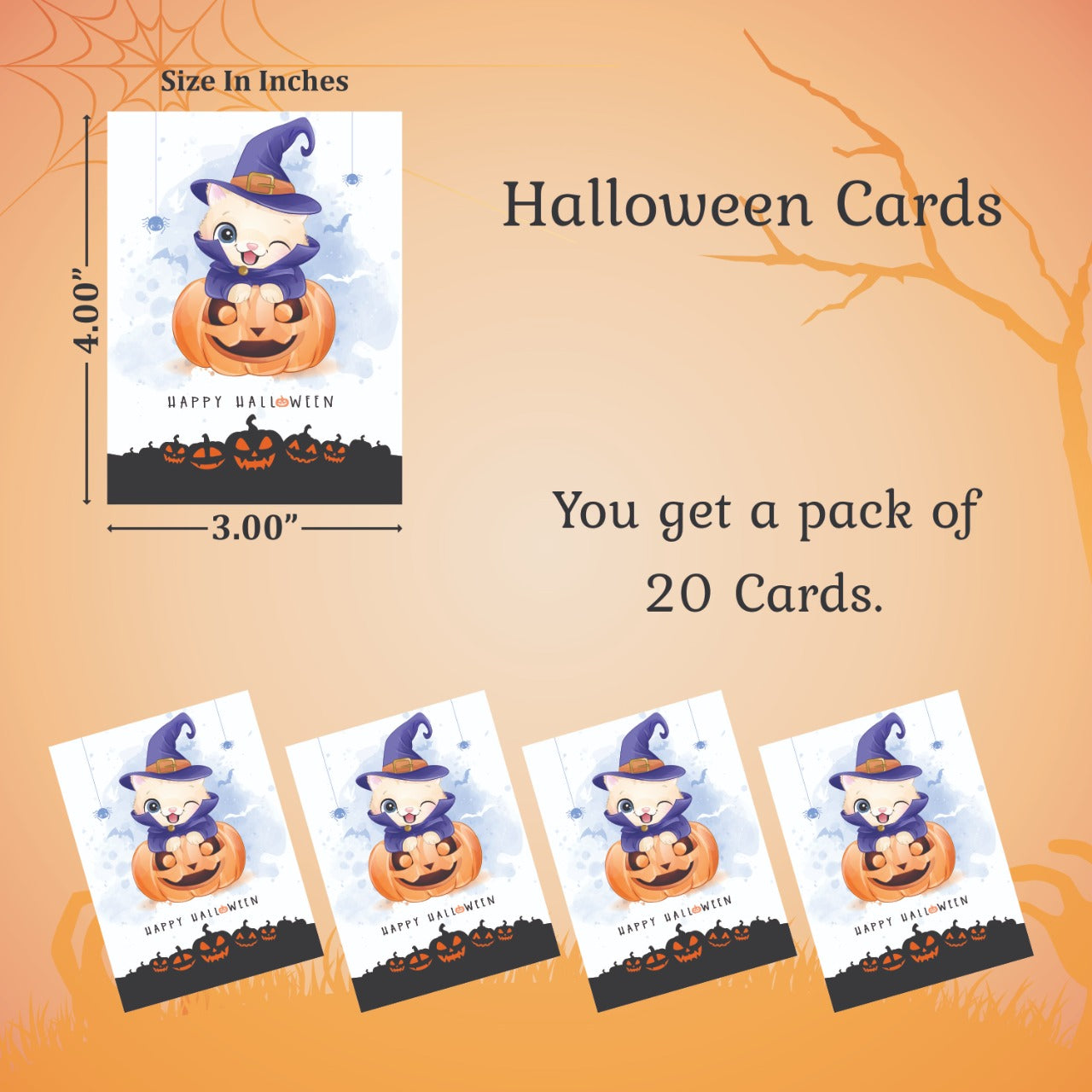 Halloween thank you card