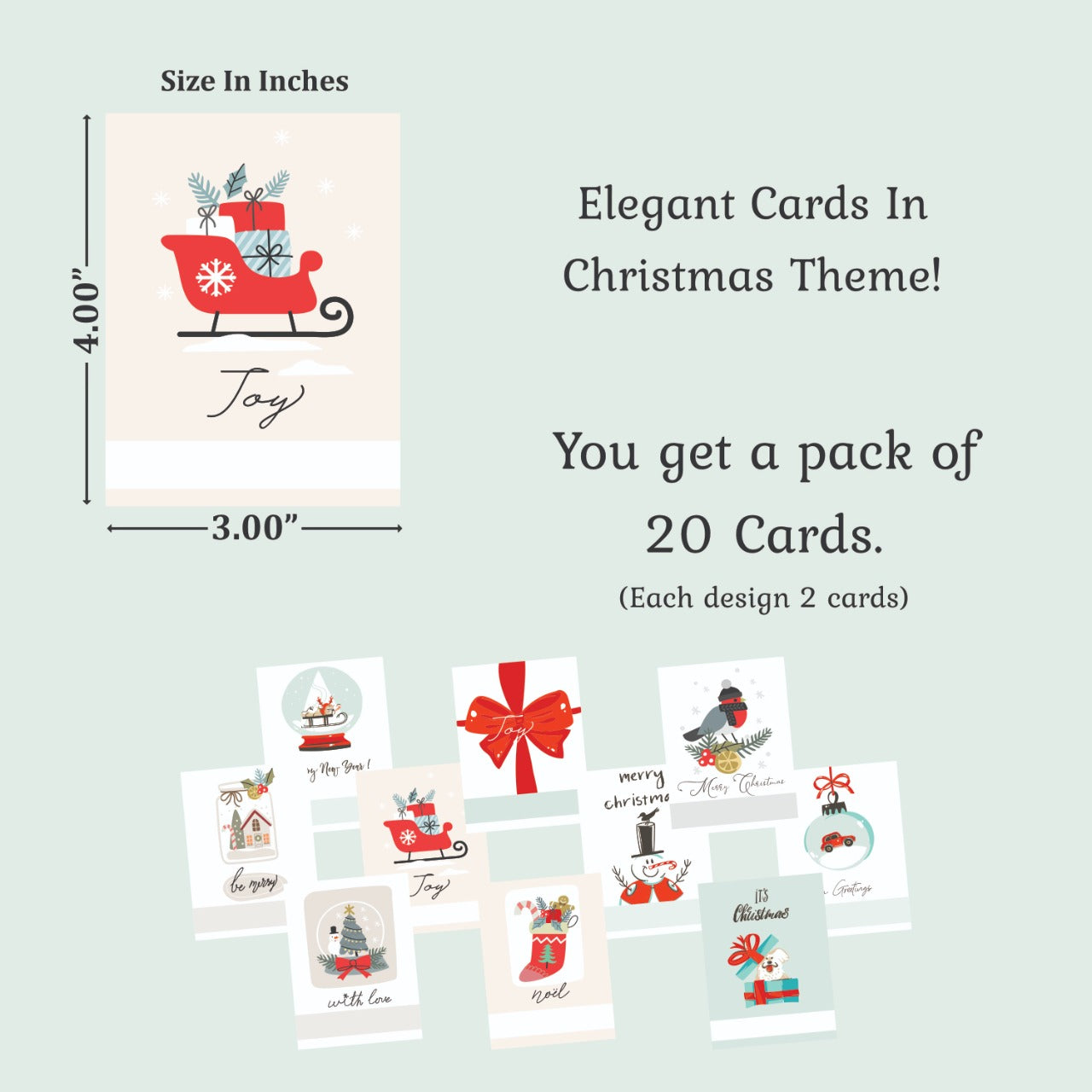 Christmas thank you card