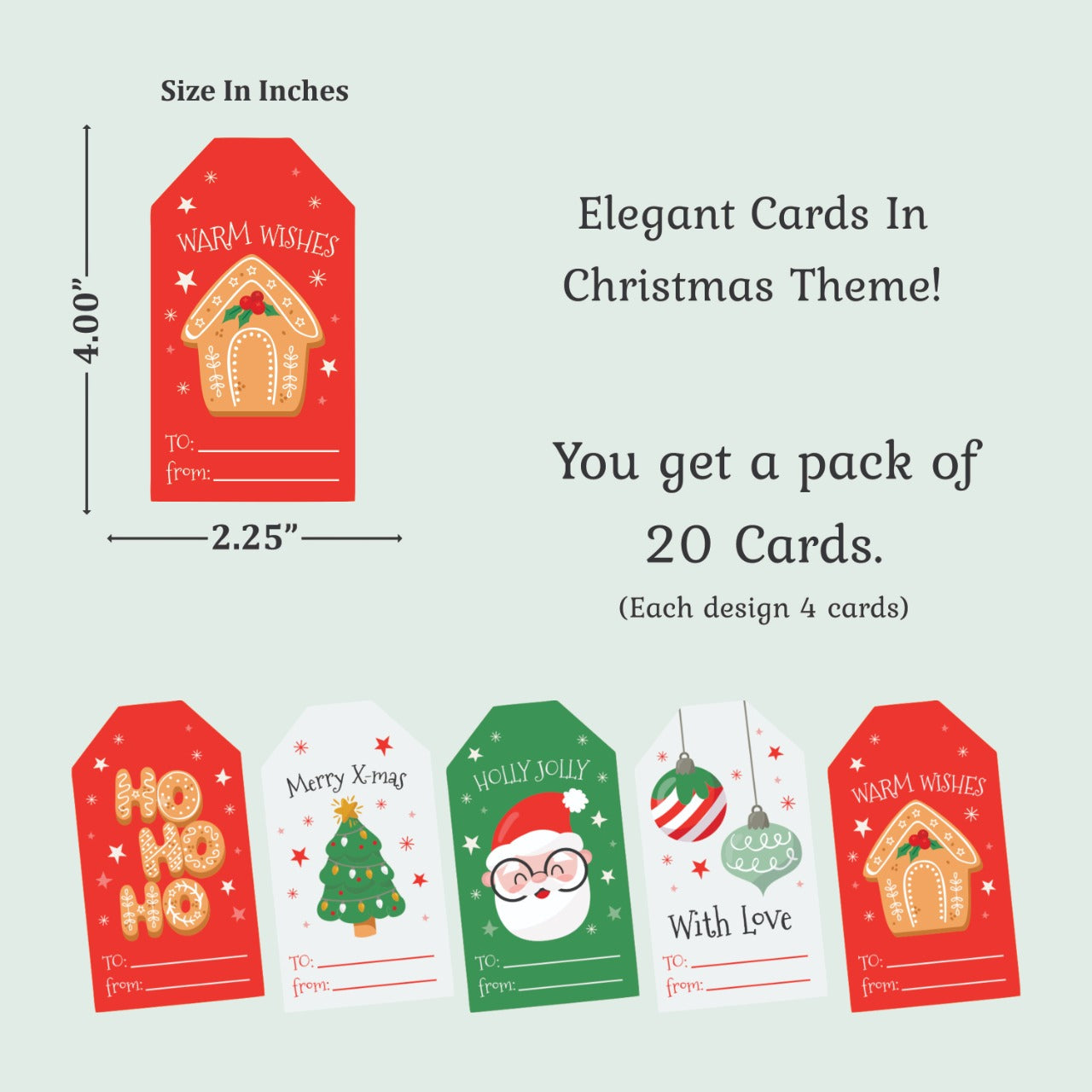 Christmas thank you card