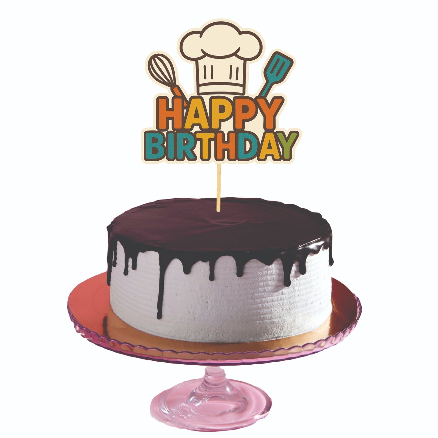 Little Chef Theme Cake Topper – Pack of 1