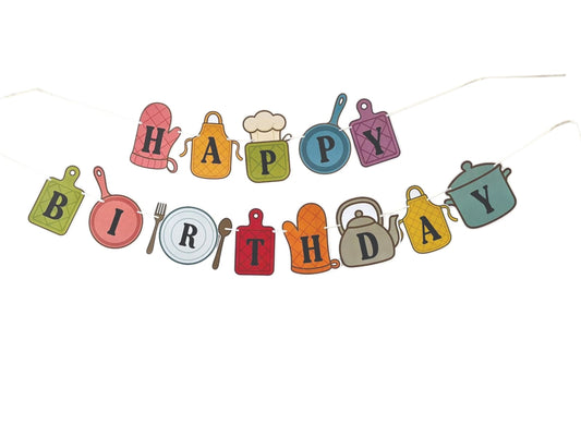 Little Chef theme: Happy Birthday Banner