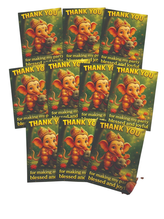 Little Ganesha theme thank you card