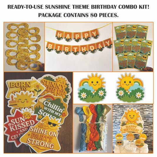 Ready-to-use Sunshine theme birthday combo kit