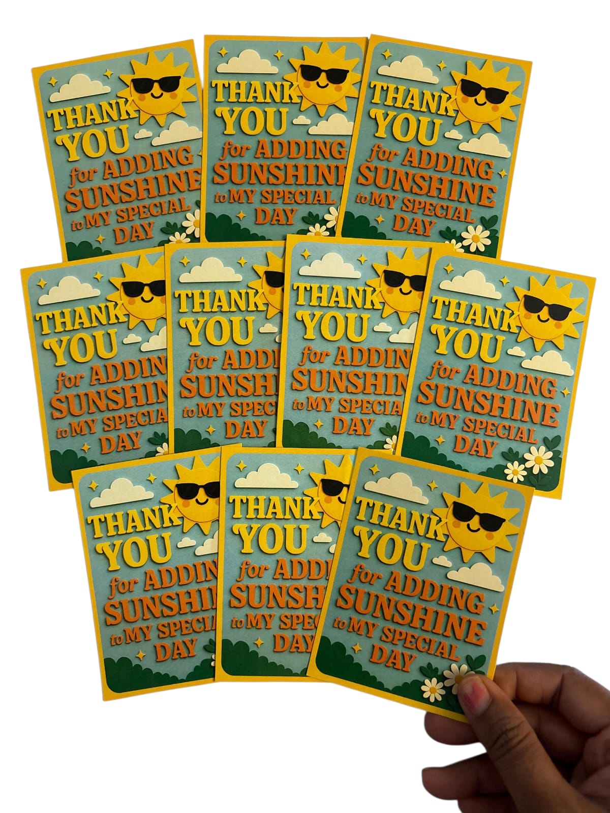 Sunshine theme thank you card