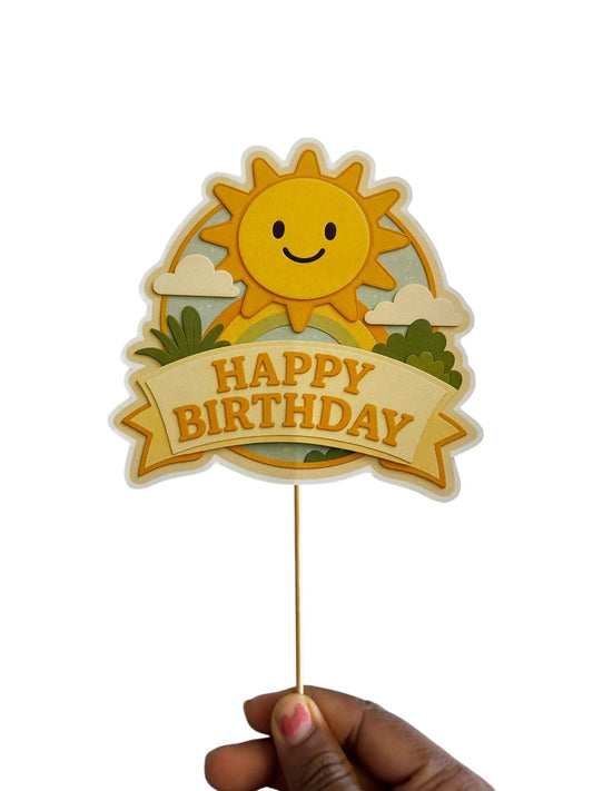 Sunshine Theme Cake Topper – Pack of 1