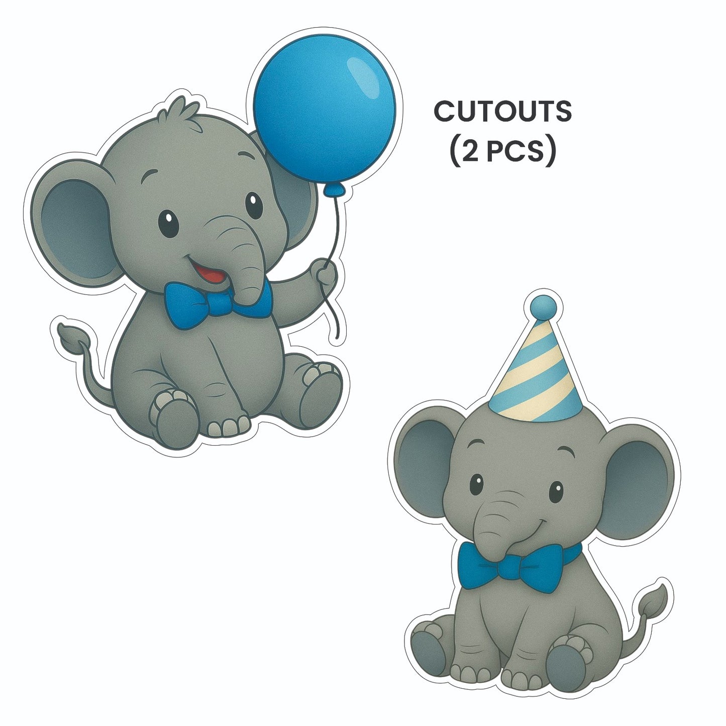 Little elephant Boy Theme – Cutout Pack (2 pcs)