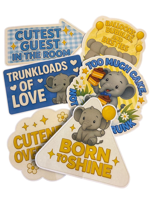 Little elephant Boy Theme – Props Pack (6 pcs)