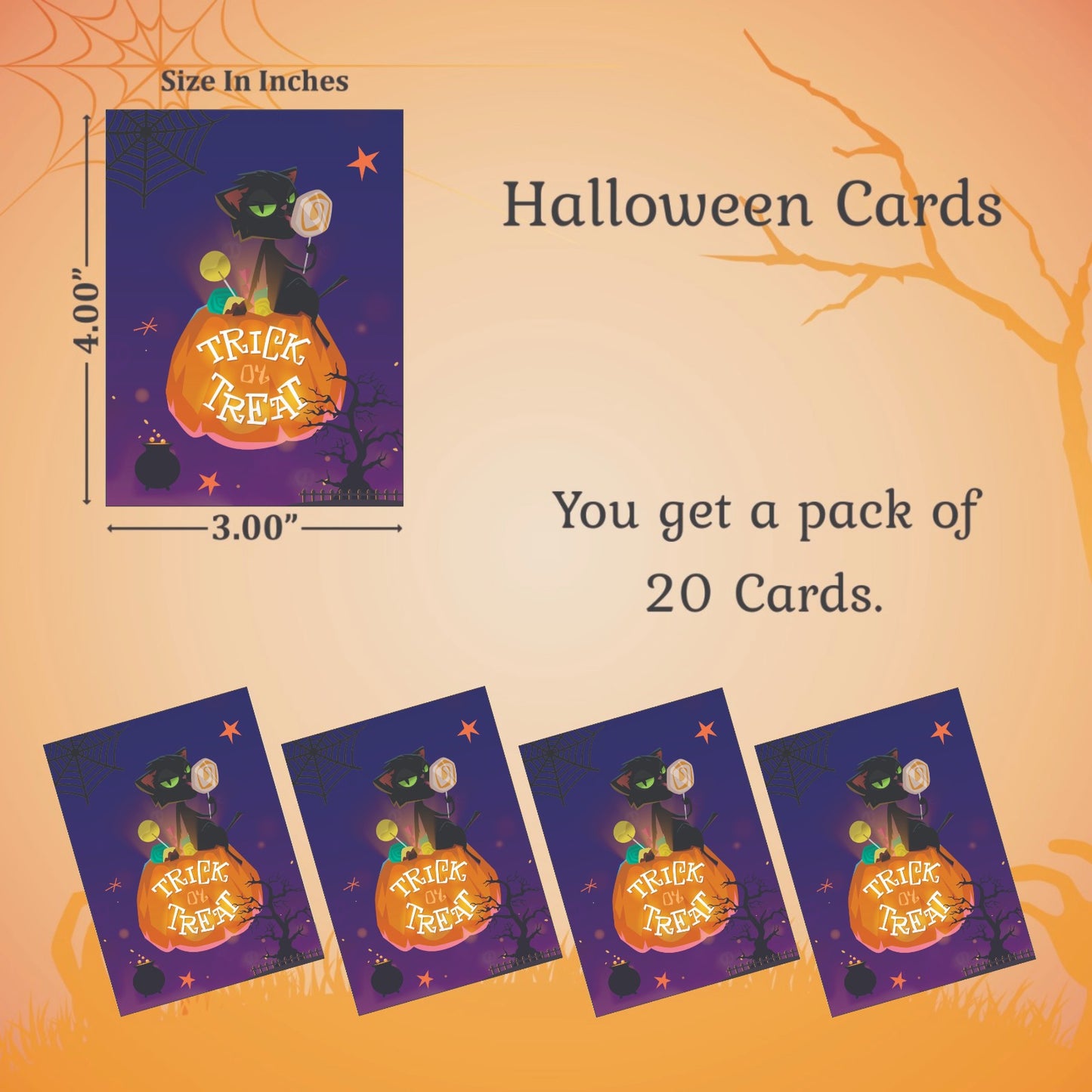Halloween thank you card