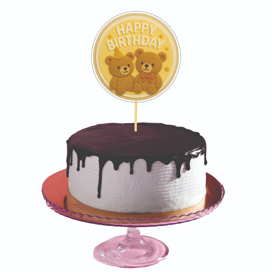 Teddy Bear Theme Cake Topper – Pack of 1