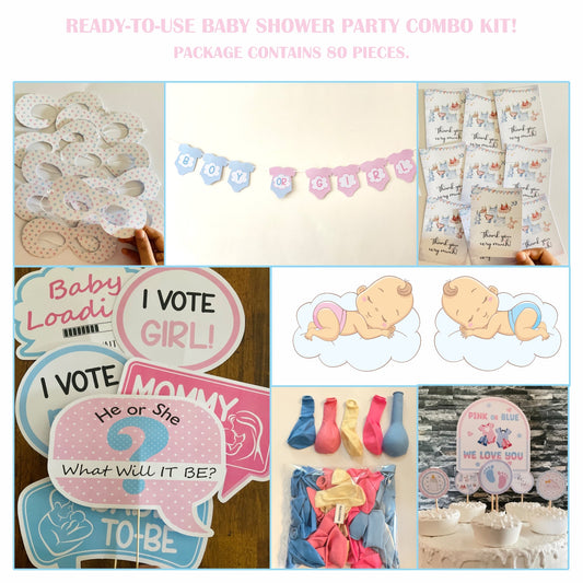 Ready-to-use Baby Shower theme combo kit.