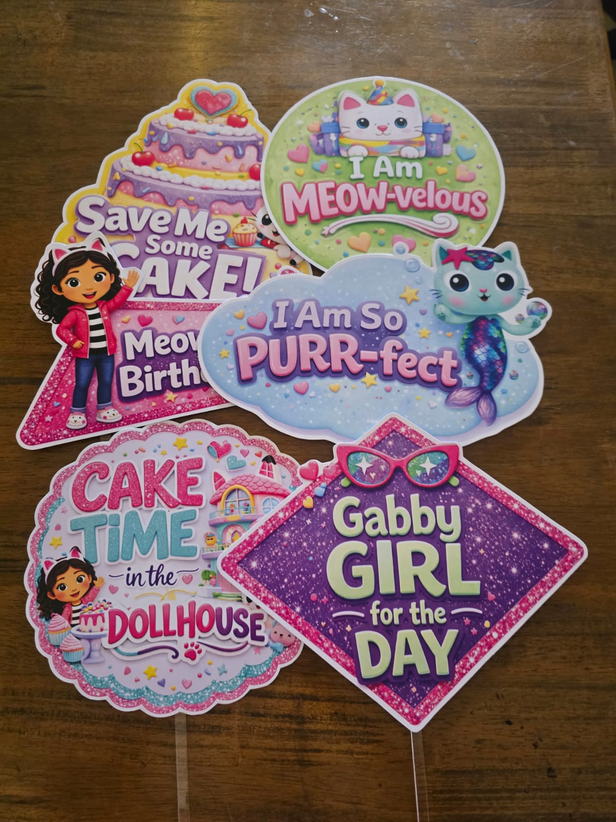 Gabby's Dollhouse Theme – Props Pack (6 pcs)